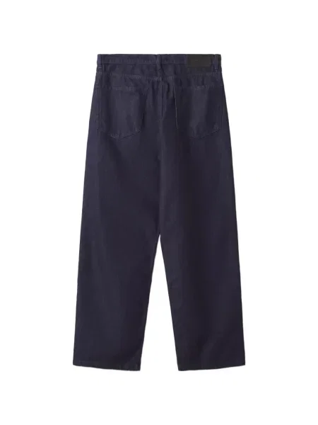 Szerokie jeansy Maison Kitsune z logo niebieskie