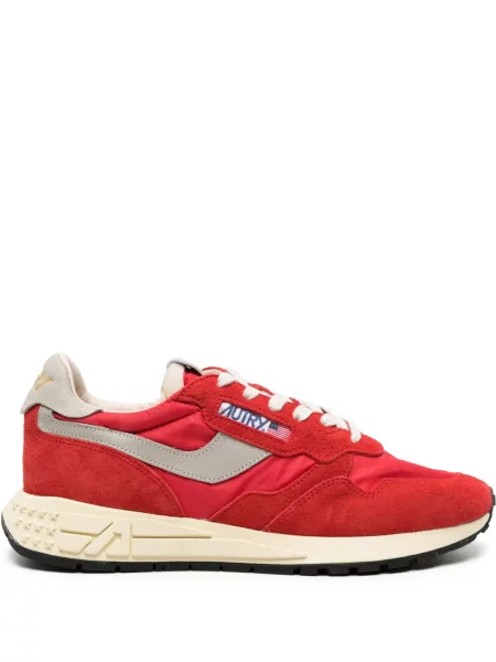 Sneakerși Autry din piele de căprioară roșu
