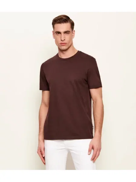 BOSS BLACK Tricou Tessler | mercerizat negru