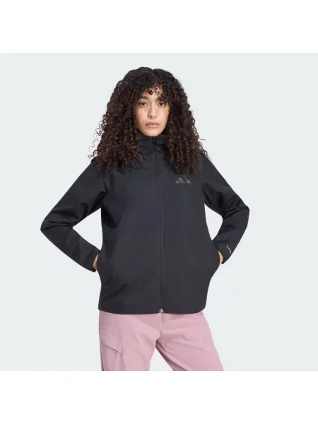 Kurtka przeciwdeszczowa Terrex Multi Essentials 2 Layer CLIMAPROOF czarna