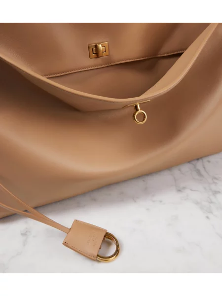 Geanta de piele Balenciaga din piele bej