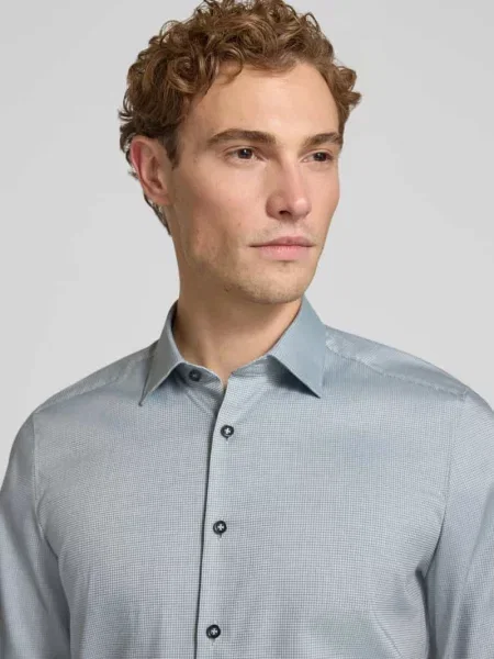 Body Koszula biznesowa o kroju slim fit z mieszanki bawełny Olymp Level 5 zielona