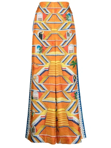 Pantaloni Casablanca cu imagine portocaliu