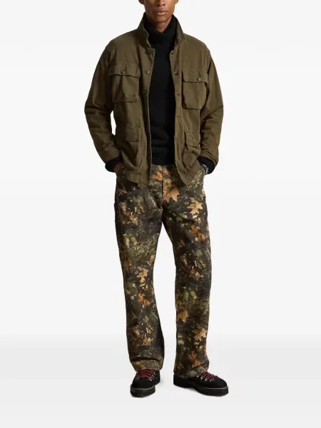 Șosete Polo Ralph Lauren cu broderie în carouri de flanelă verde