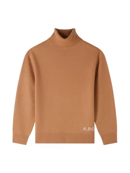 Sweter A.p.c. wełniany brązowy