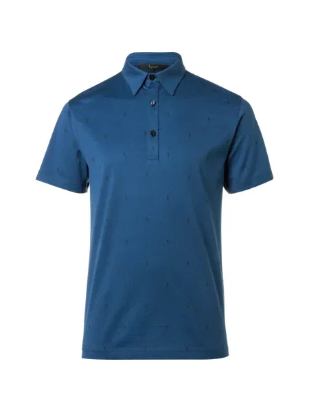 Tricou polo Billionaire cu imagine albastru