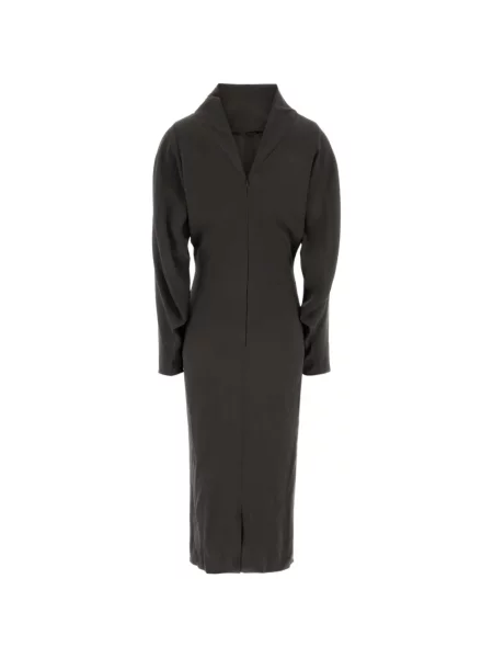 Rochie midi Giorgio Armani din crep gri