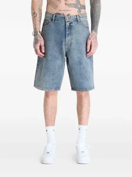 Džínové šortky Daily Paper s výšivkou modré