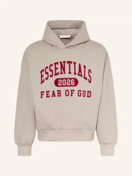 Essentials Fear Of God Mikina S Kapucí Essentials světle šedá