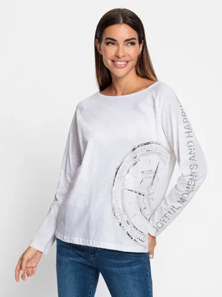 Heine Tričko šedá bílá