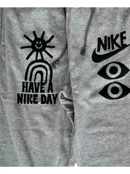 Koszulka Nike polarowa do biegania z nadrukiem szara