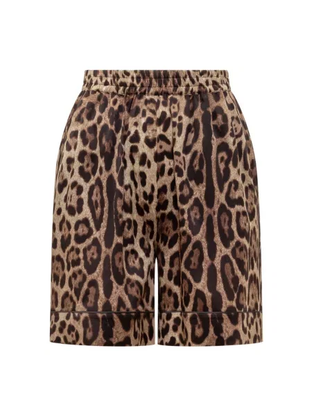 Jedwabne szorty Dolce And Gabbana brązowe