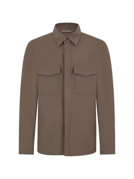 Jachetă-cămașă Canali maro