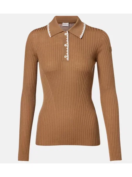 Pulover Moncler de lână maro