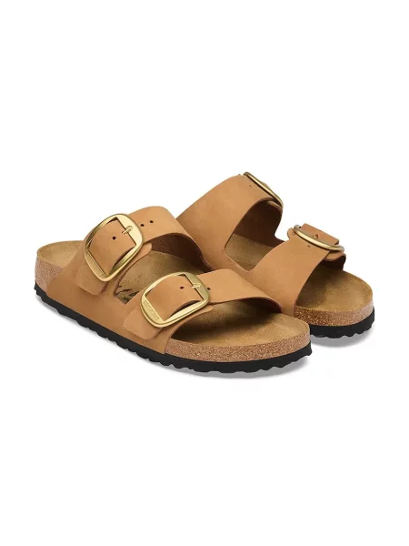 Кожаные шлепанцы Birkenstock с пряжкой