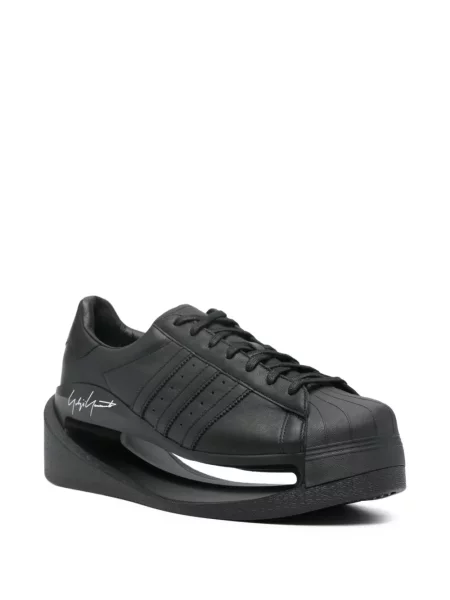 Δερμάτινα sneakers Y-3 με πλατφόρμα μαύρο