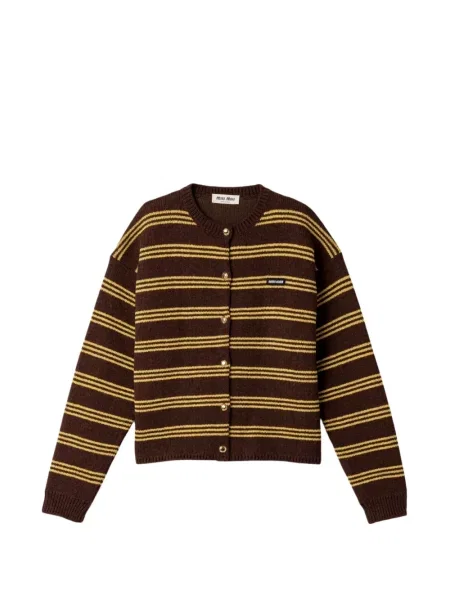 Cardigan Miu Miu cu dungi maro