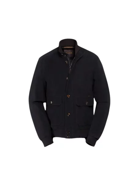 Kurtka skórzana Moorer niebieska