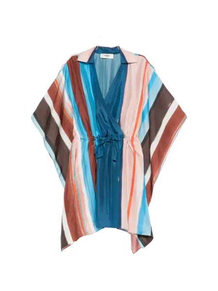 Rochie mini Fendi de mătase albastru