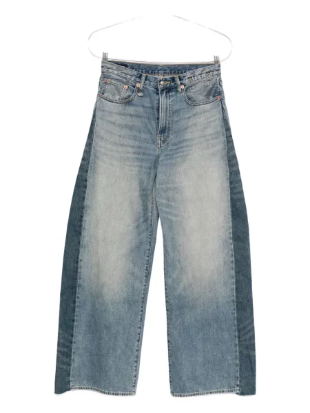 Szerokie jeansy R13 niebieskie