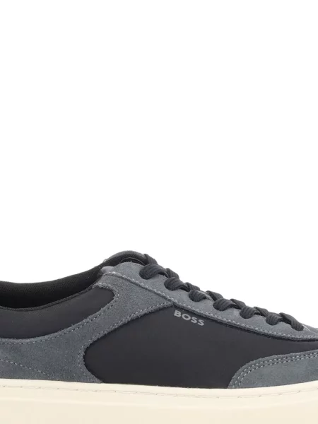 Szarvasbőr sneaker Boss nyomtatás szürke