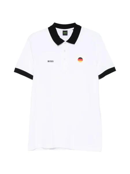 Tricou polo Boss alb