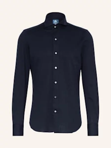 Finamore Košile Z Piké Toronto Sergio Slim Fit tmavě modrá