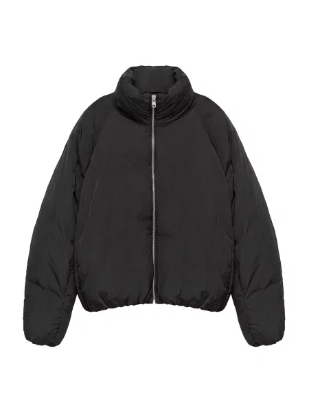 Pull&Bear Geacă de primăvară-toamnă negru