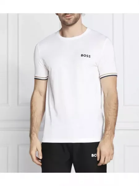 BOSS GREEN Tricou Tee MB 2 alb