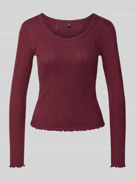 Bluzka z długim rękawem o kroju slim fit z domieszką bawełny model TENNA' Only