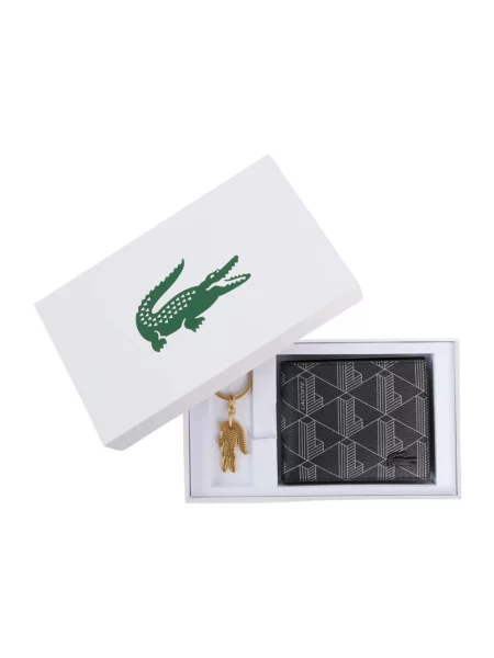 Lacoste portfel + brelok czarny