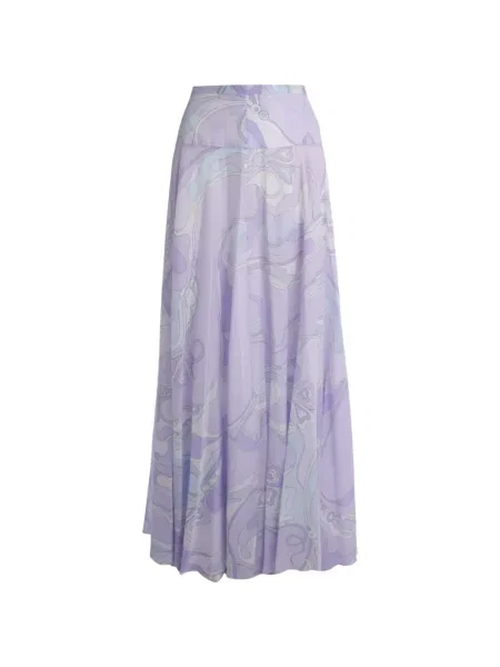 Maksi spódnica maxi Pucci w abstrakcyjne wzory fioletowa