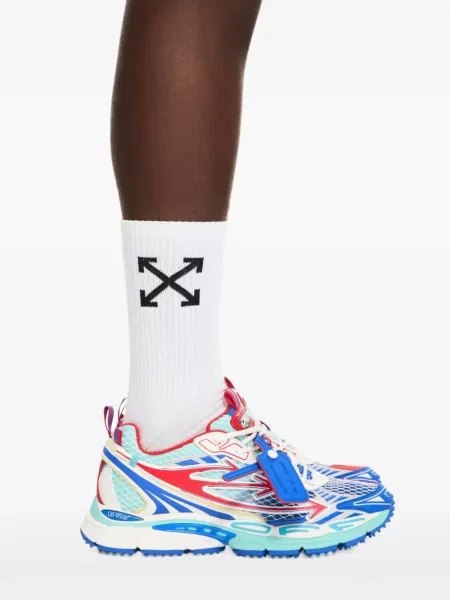 Sneakerși Off-white plasă de plasă alb