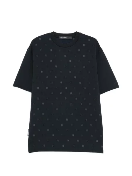 Tricou Karl Lagerfeld cu decolteu rotund albastru