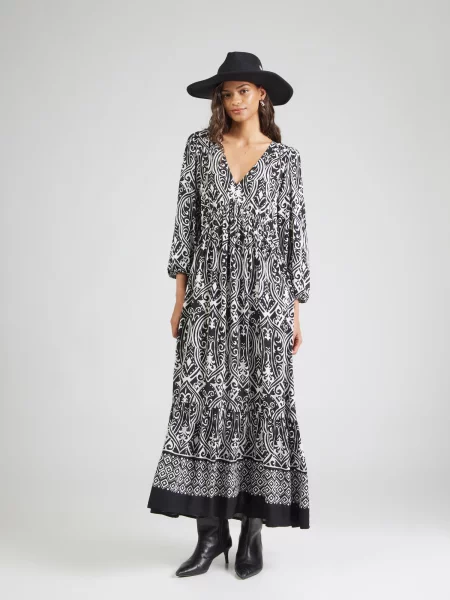 Monari Rochie crem negru