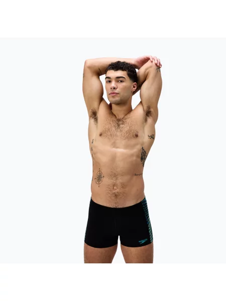 Плавки Speedo Endurance+ Tech Panel Aquashort black/turquoise gem чорні