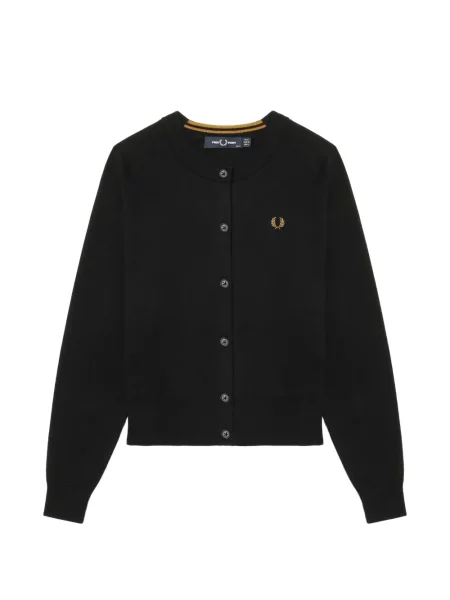Cardigan Fred Perry cu broderie negru