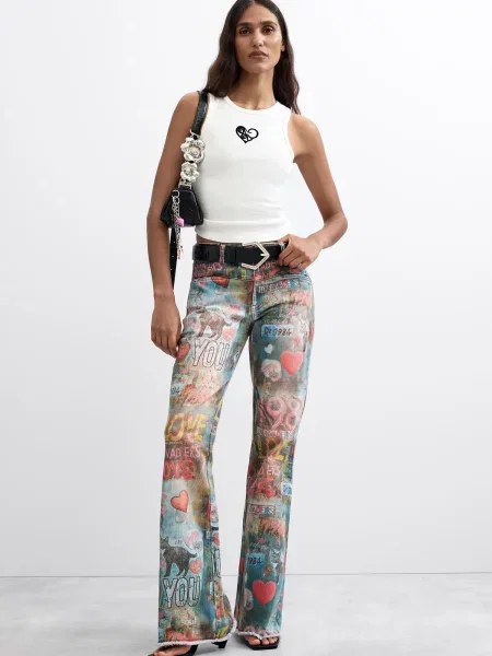 Desigual Jeans albastru / albastru deschis / corai negru