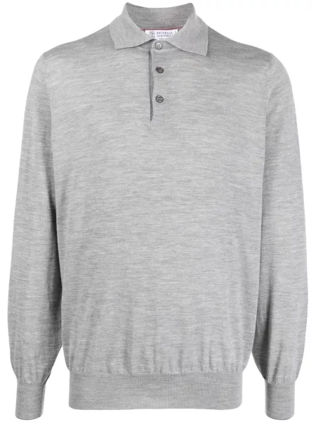 Polo Brunello Cucinelli tricotate gri