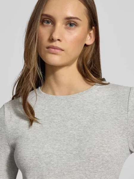 Koszulka z długim rękawem z mieszanki bawełny krój slim fit model RILEY' Only szara