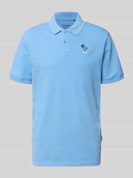 Koszulka polo o kroju regular fit z przeszyciami model FELISE' Blend niebieska