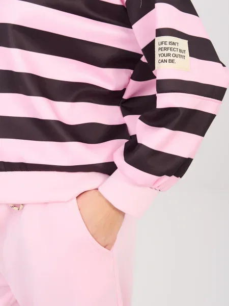 Trening Italy Moda cu dungi roz