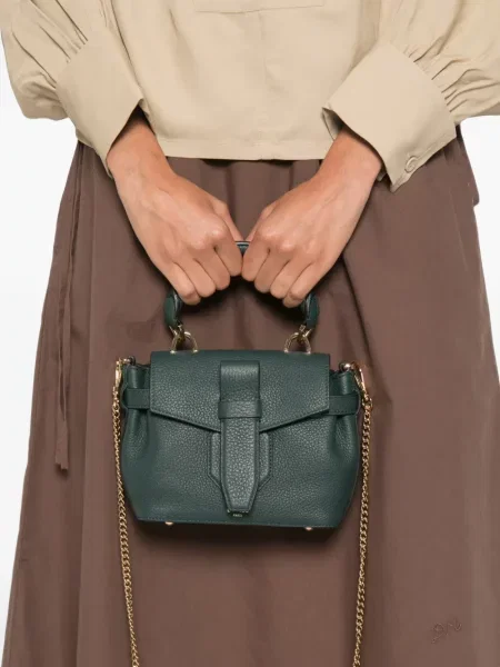 Geantă shopper Lancel din piele verde