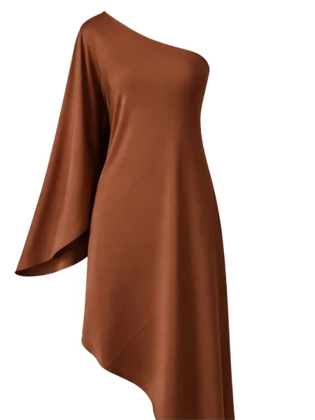 Asimetrična odgovarati haljina Silk95five smeđa