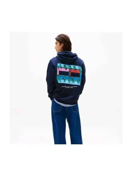Mikina Tommy Jeans modrá