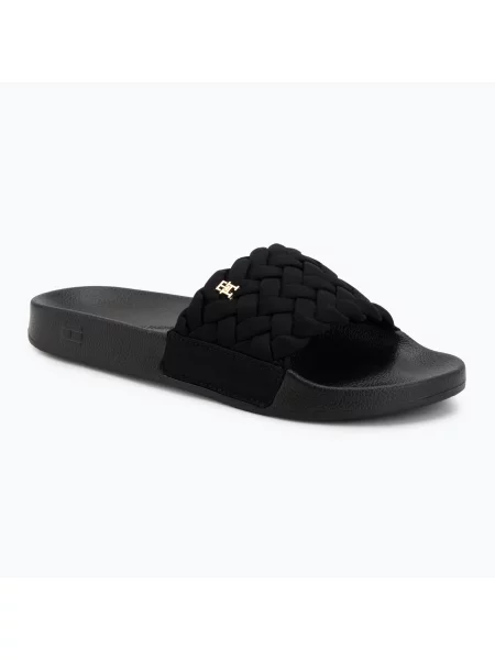 Pletené pantofle Tommy Hilfiger černé