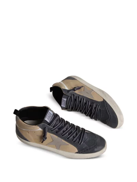Велурени маратонки Golden Goose Mid Star златисто