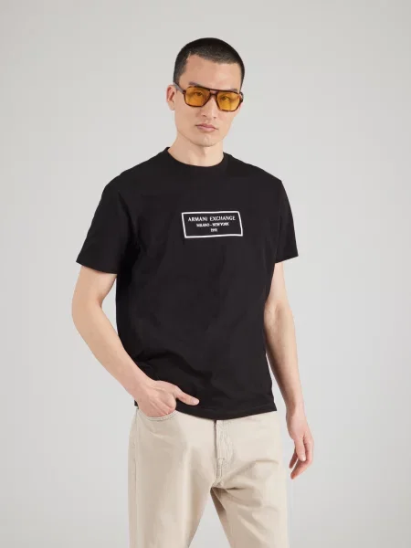 Armani Exchange Tricou negru