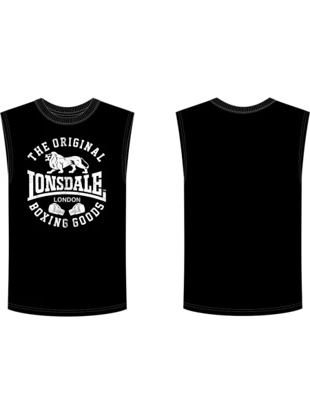LONSDALE Majica Boldron črna bela