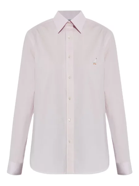 Cămașă Moschino cu broderie roz